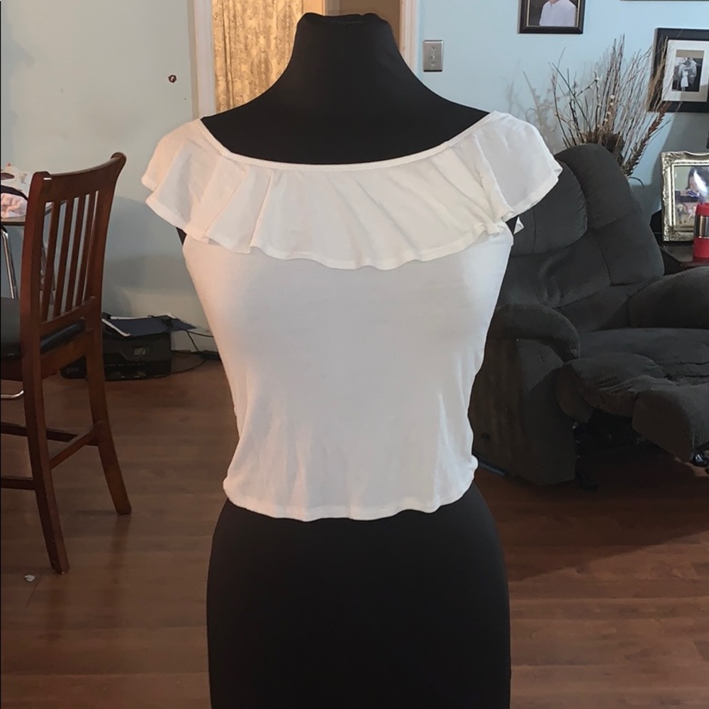 White crop top